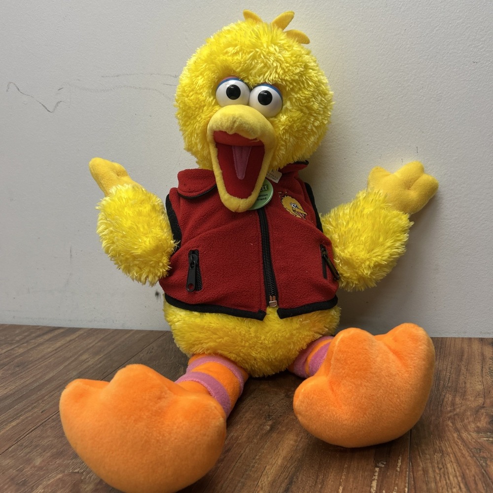Build-a Bear Sesame Street‎ Big Bird 2006 Plush with a Red Vest Limited Edition